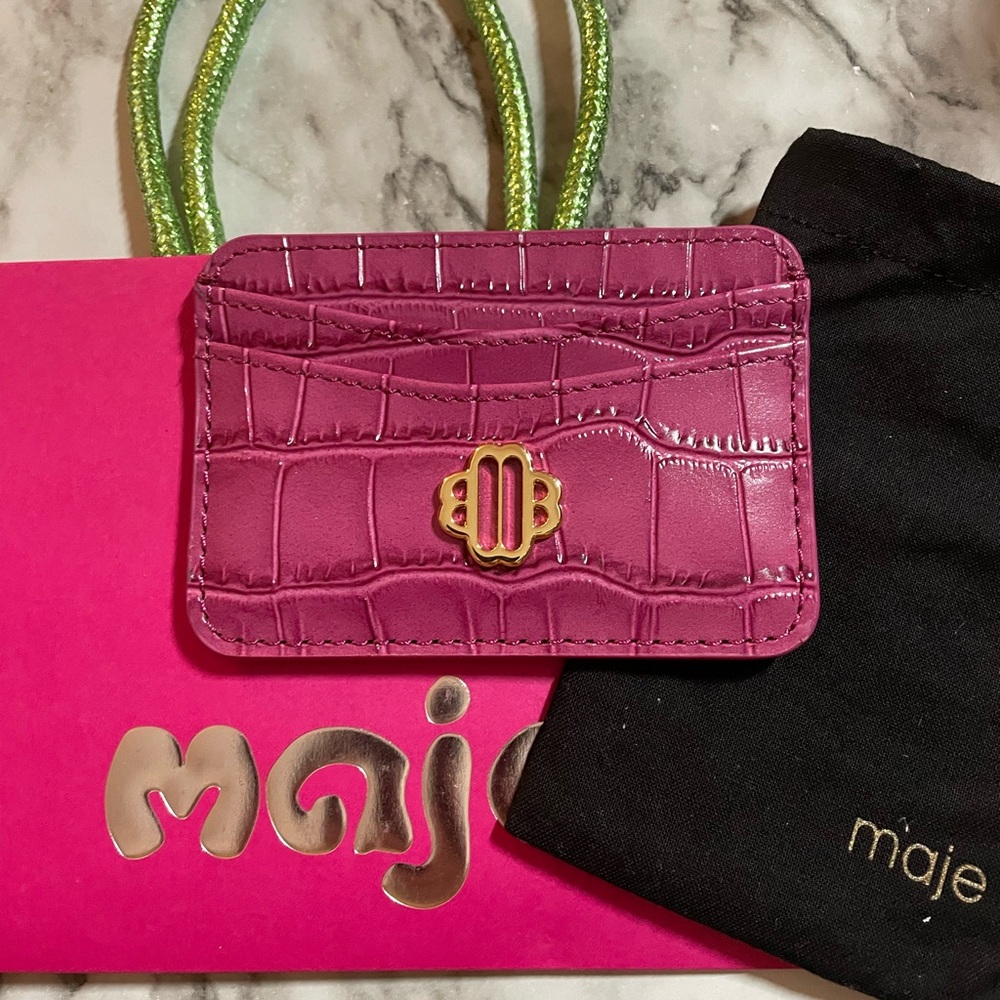 Maje Violet Cassis Card Holder